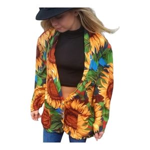Vintage Cotton Sunflower Jacket